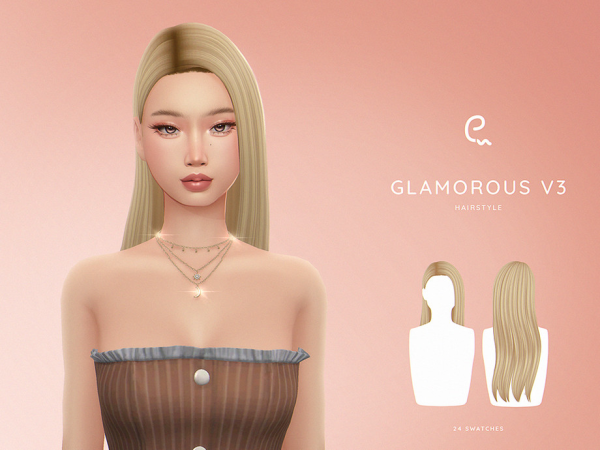 Sims 4 Maxis Match Cabelos Femininos CC: Glamorous Hairstyle V3 by Enriques4