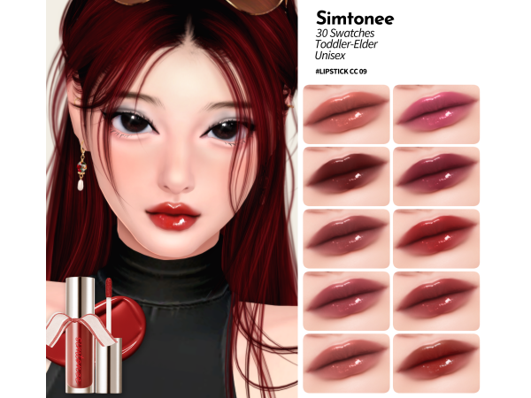 Alpha Simtonee Lipstick 09 - The Sims 4 Custom Content