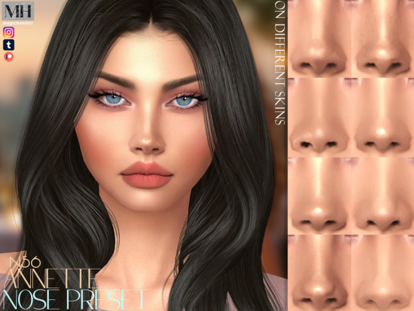 Sims 4 Mix Presets e Sliders CC: Annette Nose Preset by MagicHand