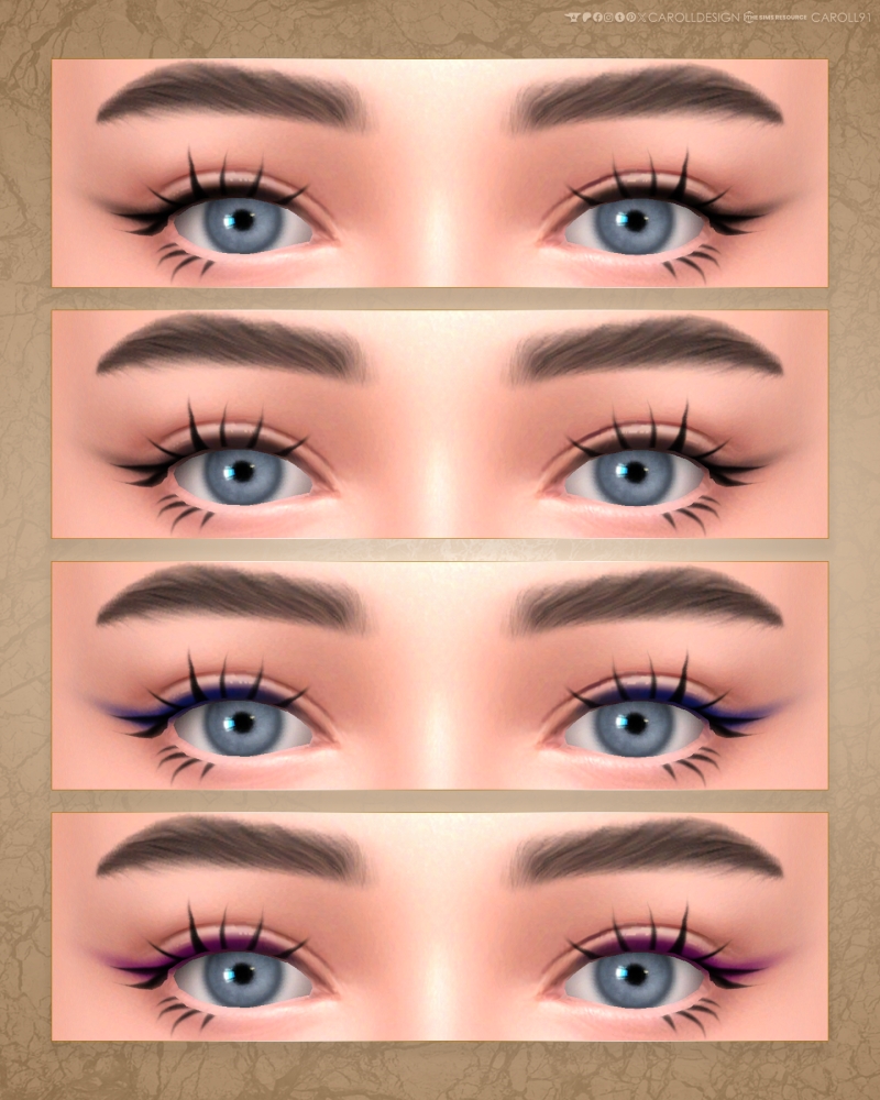 Alpha Eyeliner 43 HQ by carolldesign - The Sims 4 Custom Content