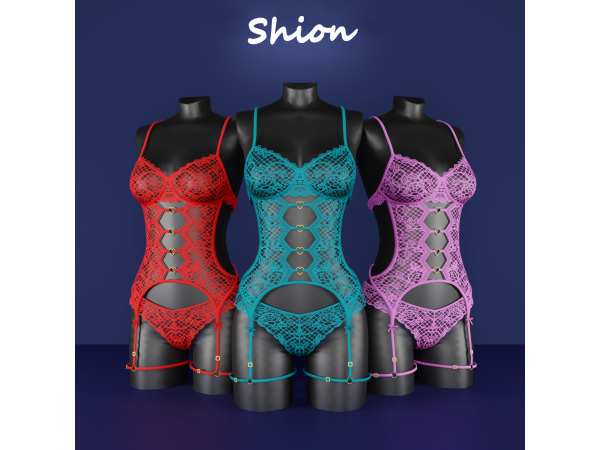 Alpha Shion Ghia Hexa Heart Bodysuit - The Sims 4 Custom Content