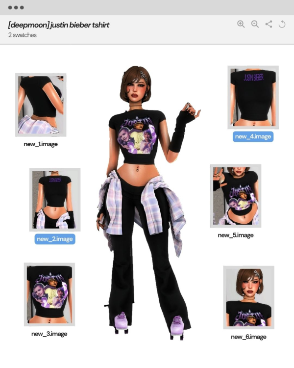 Alpha justin bieber tshirt by simsfinds - The Sims 4 Custom Content