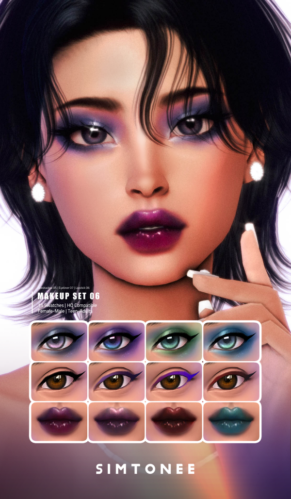 Mix Simtonee Makeup Set 06 by simsfinds - The Sims 4 Custom Content