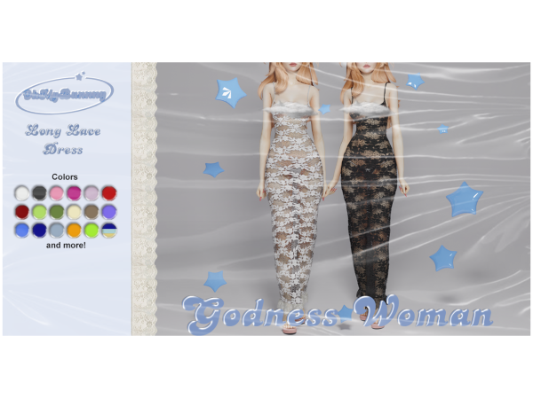 Alpha Godness Woman Long Dress - The Sims 4 Custom Content