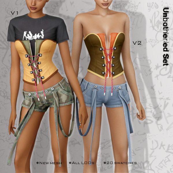 Alpha Belaloallure_Indie Sleaze collection by simsfinds - The Sims 4 Custom Content