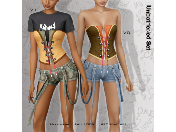 Alpha Belaloallure_Indie Sleaze collection - The Sims 4 Custom Content