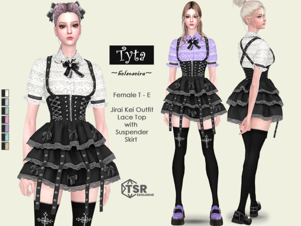 Alpha TYTA Top and Skirt Outfit by Helsoseira - The Sims 4 Custom Content