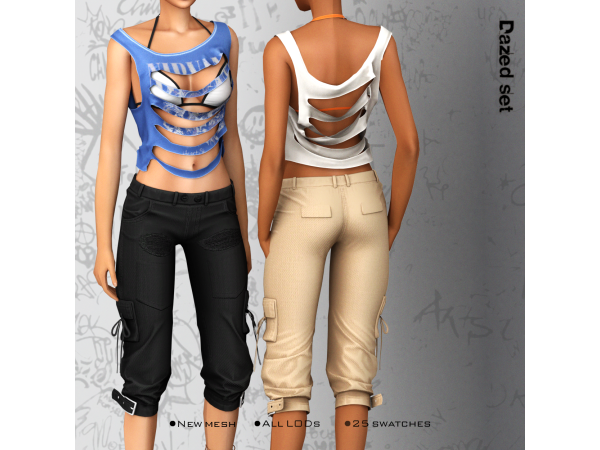 Alpha Belaloallure_Indie Sleaze collection - The Sims 4 Custom Content