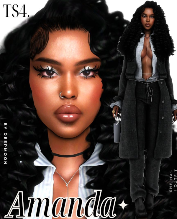 Alpha 𝐀𝐦𝐚𝐧𝐝𝐚 by simsfinds - The Sims 4 Custom Content