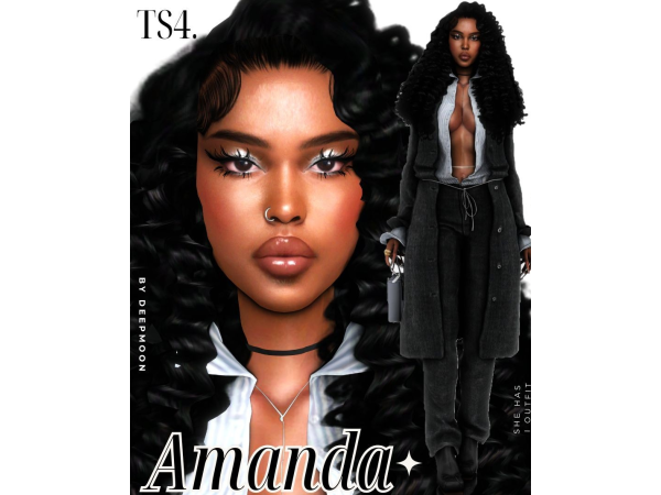 Sims 4 Alpha Sims CC: 𝐀𝐦𝐚𝐧𝐝𝐚 by deepmoon