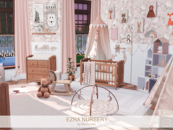 Sims 4 Maxis Mix Nursery CC: Ezra nursery by BlusterSims