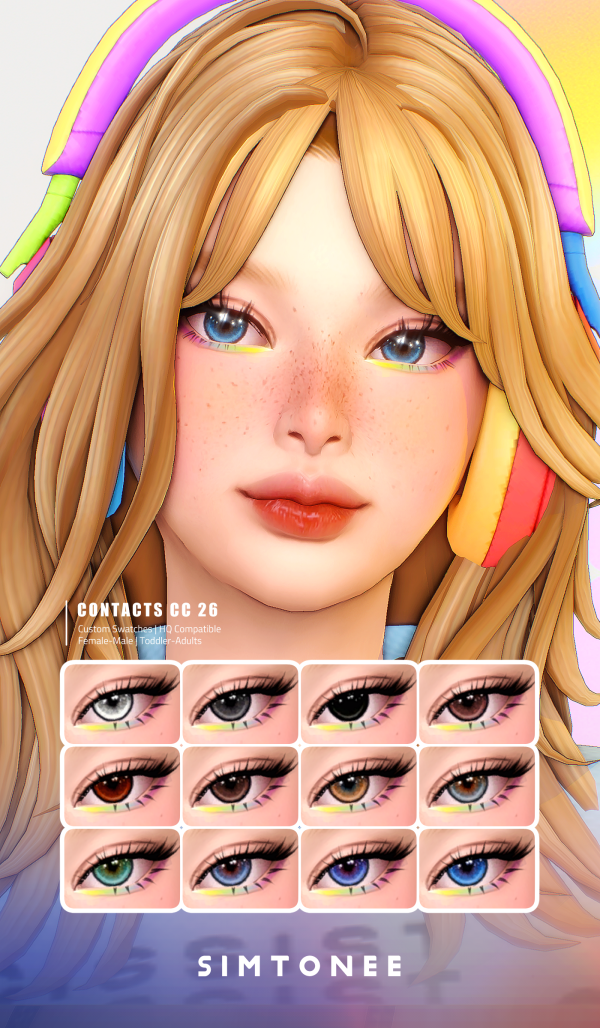 Mix Simtonee Eye Contacts 26 by simsfinds - The Sims 4 Custom Content
