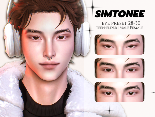 Mix Simtonee Eye Preset 28 30 by simsfinds - The Sims 4 Custom Content