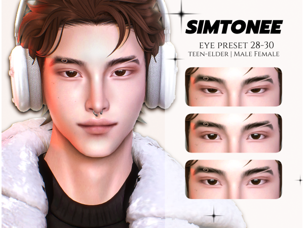 Mix Simtonee Eye Preset 28 30 - The Sims 4 Custom Content