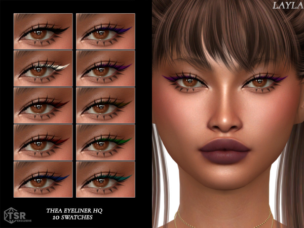 Alpha tsr Layla Thea Eyeliner HQ - The Sims 4 Custom Content
