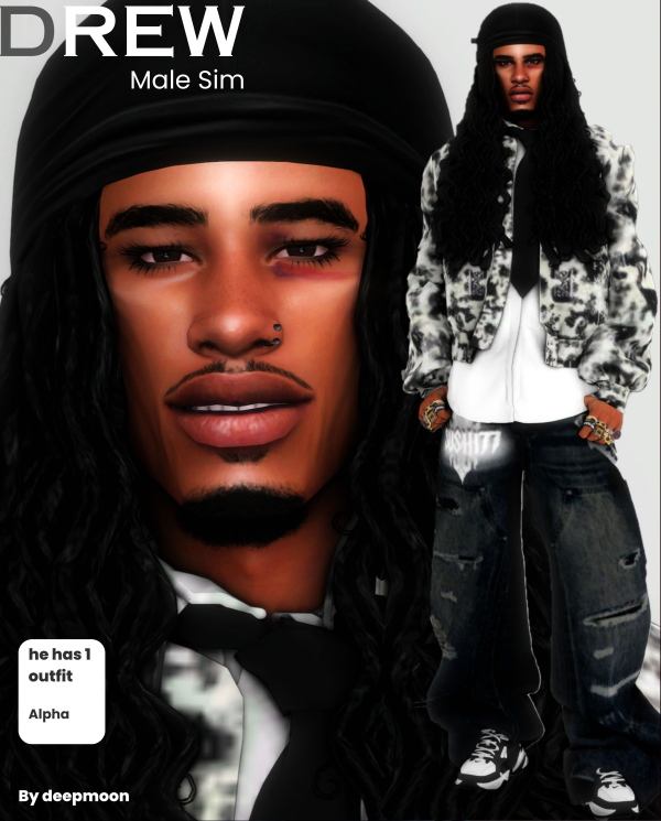 Alpha Drew by simsfinds - The Sims 4 Custom Content