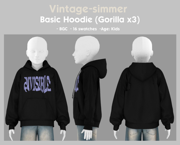 Alpha Gorilla x3 conversion for Kids part4 simmer by simsfinds - The Sims 4 Custom Content