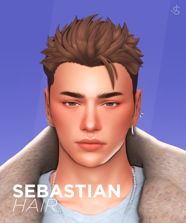 Maxis Match Sebastian Hair by simsfinds - The Sims 4 Custom Content