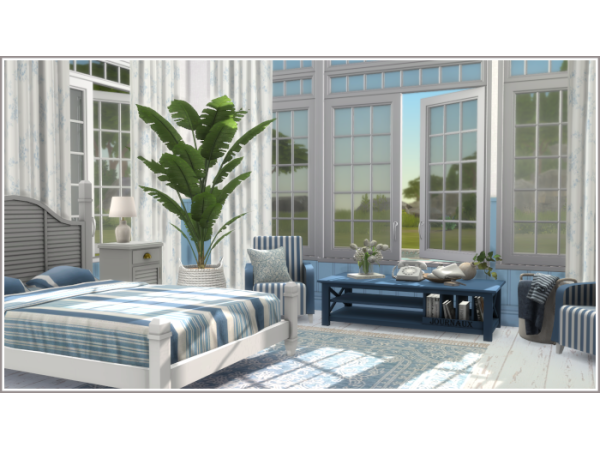 Mix Azure Whisper Bedroom - The Sims 4 Custom Content
