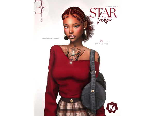 Alpha 𝐒𝐓𝐀𝐑 𝐇𝐀𝐈𝐑 by kyrzwrld - The Sims 4 Custom Content
