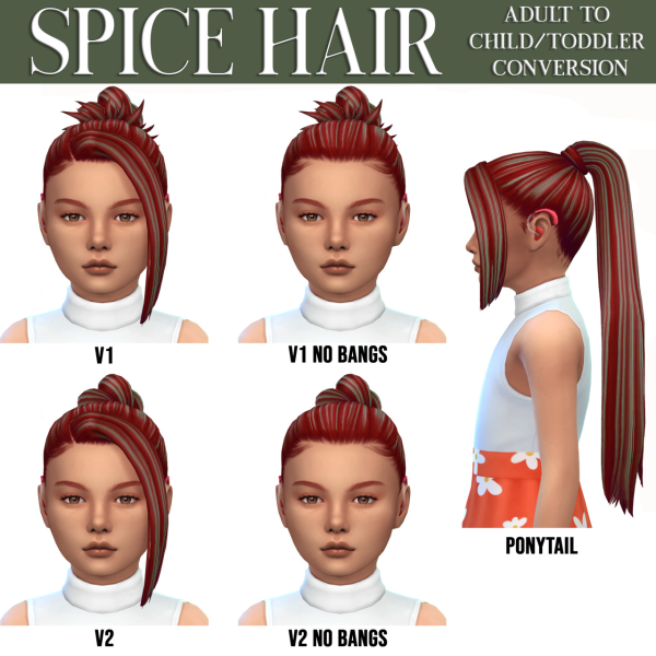 Maxis Match AH00B Hair Conversions by simsfinds - The Sims 4 Custom Content