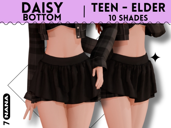 Maxis Match 7NANA (Daisy) Bottom for Teen - The Sims 4 Custom Content