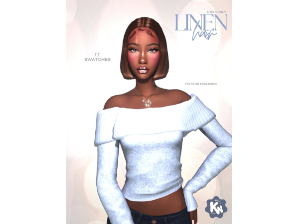 Alpha 𝐋𝐈𝐍𝐄𝐍 𝐇𝐀𝐈𝐑 by kyrzwrld - The Sims 4 Custom Content