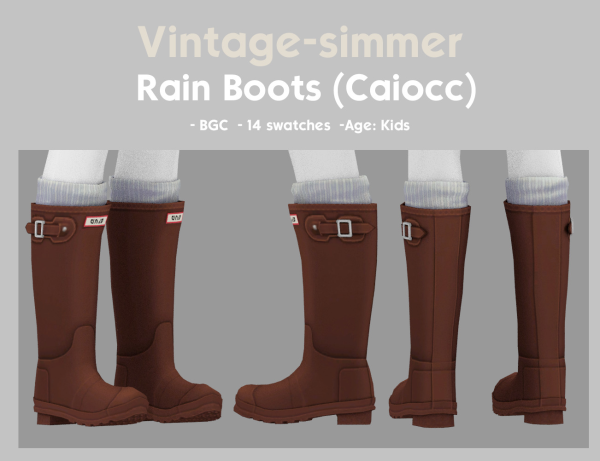Maxis Match Rain Boots simmer by simsfinds - The Sims 4 Custom Content