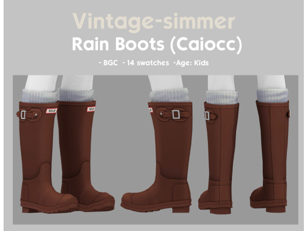 Maxis Match Rain Boots simmer by vintage - The Sims 4 Custom Content