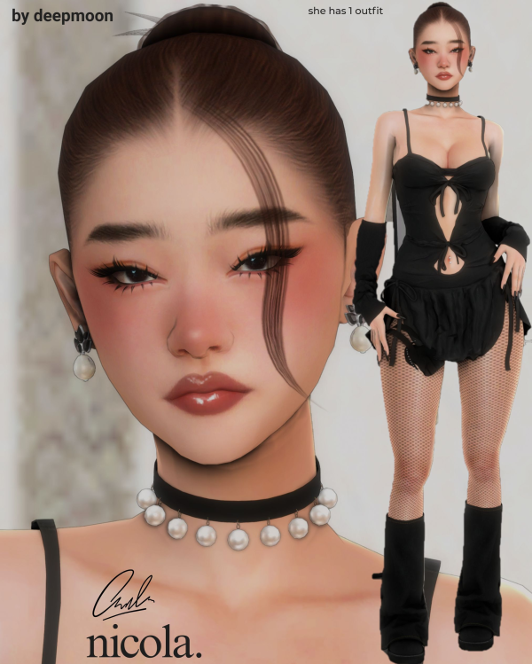 Alpha nicola by simsfinds - The Sims 4 Custom Content