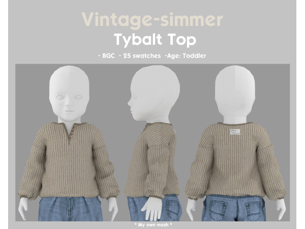 Alpha Tybalt Top simmer by vintage - The Sims 4 Custom Content