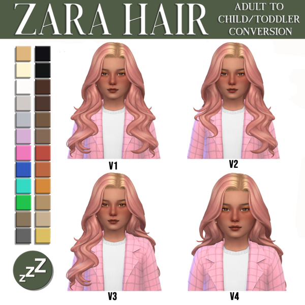 Maxis Match AH00B Hair Conversions by simsfinds - The Sims 4 Custom Content