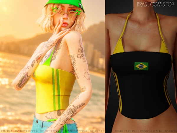 Alpha Brasil com S top by overkillsimmer - The Sims 4 Custom Content