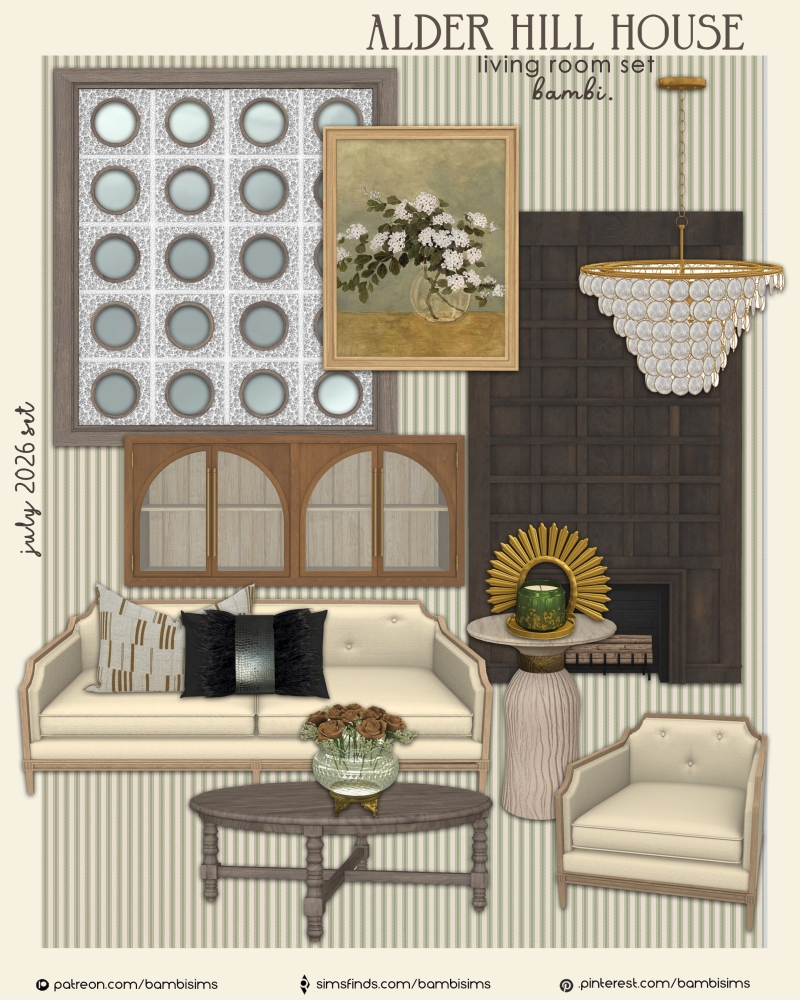 Alpha alder hill house set by bambisims - The Sims 4 Custom Content