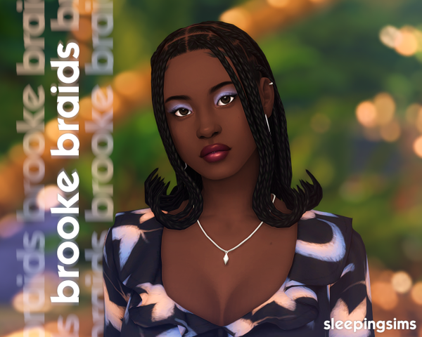 Maxis Match brooke braids by simsfinds - The Sims 4 Custom Content