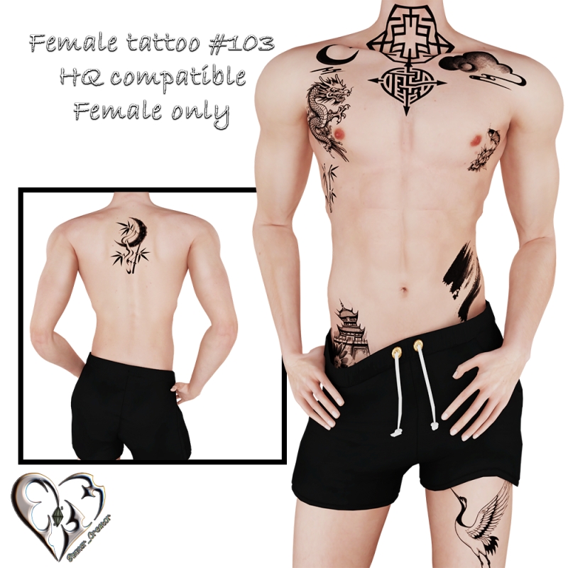 Alpha Male tattoo 103 by simmer_creator - The Sims 4 Custom Content