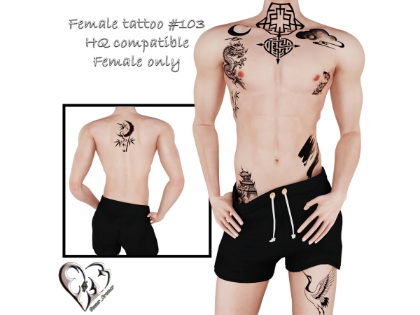 Alpha Male tattoo 103 - The Sims 4 Custom Content