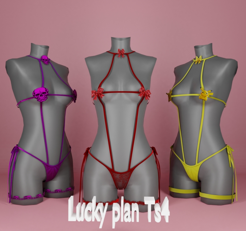 Alpha Lucky plan_Betty Lavela LINGERIE by lucky-plan-ts4 - The Sims 4 Custom Content