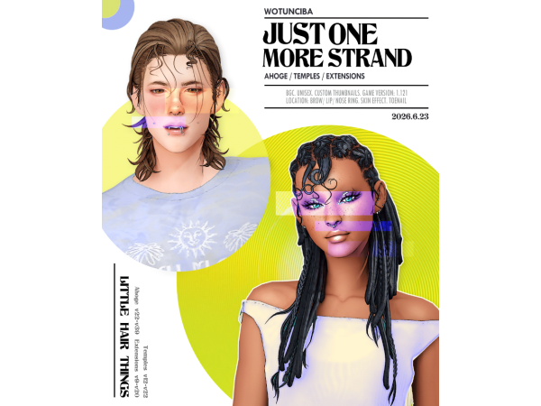 Maxis Match Just one more strand02 by wotunciba - The Sims 4 Custom Content