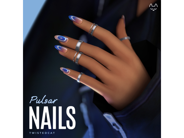 Maxis Match Pulsar Nails by TwistedCat - The Sims 4 Custom Content