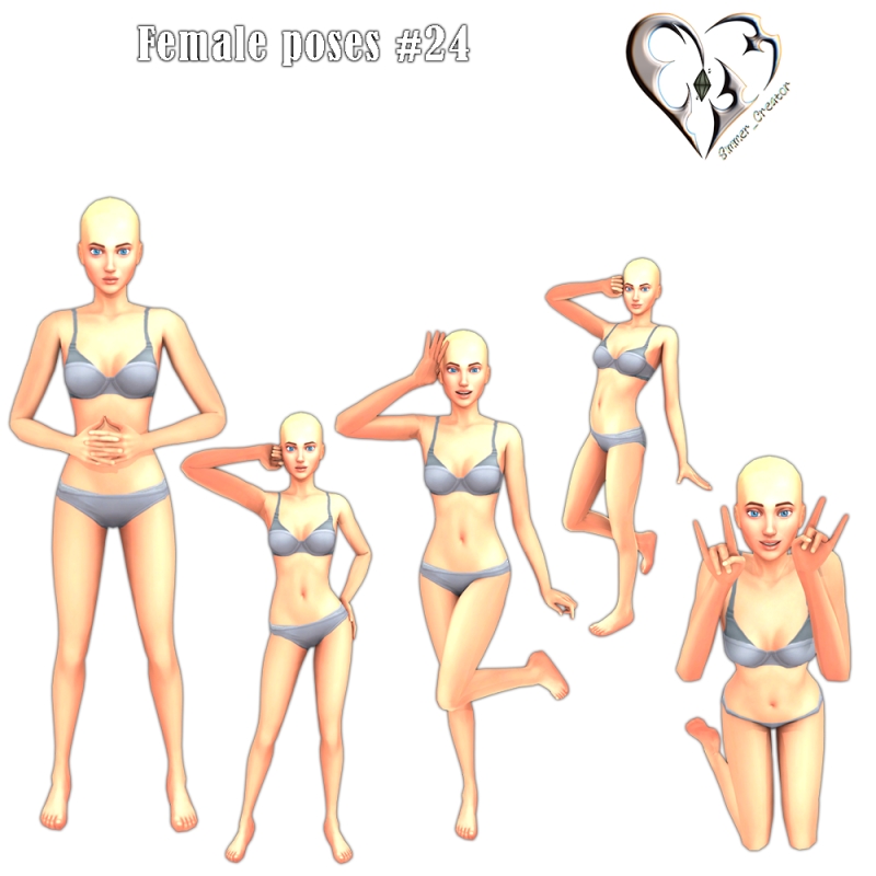 Mix Female poses 24 by simmer_creator - The Sims 4 Custom Content