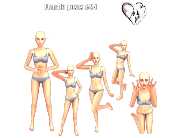 Mix Female poses 24 - The Sims 4 Custom Content