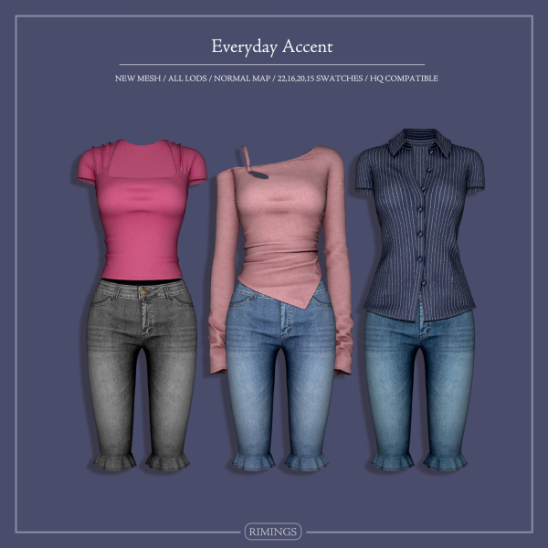 Alpha [RIMINGS] Everyday Accent by simsfinds - The Sims 4 Custom Content