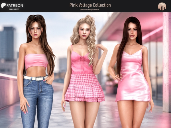 Alpha Pink Voltage Collection P273 - The Sims 4 Custom Content