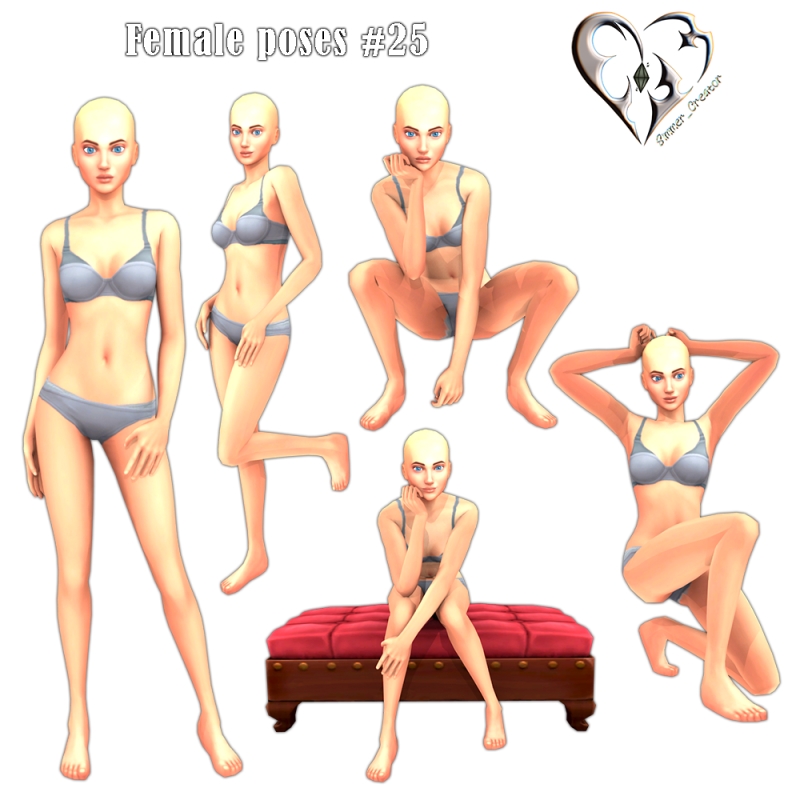 Mix Female poses 25 by simmer_creator - The Sims 4 Custom Content