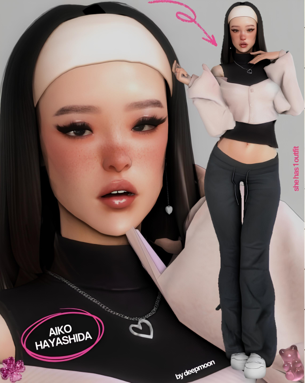 Alpha 𝖠𝗂𝗄𝗈 𝖧𝖺𝗒𝖺𝗌𝗁𝗂𝖽𝖺 by simsfinds - The Sims 4 Custom Content