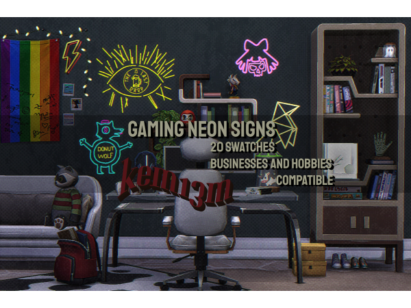 Mix Gaming neon signs by kem13m - The Sims 4 Custom Content