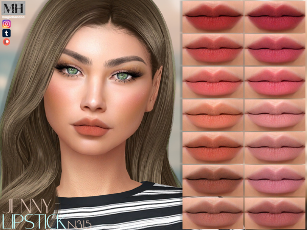 Alpha Jenny Lipstick - The Sims 4 Custom Content