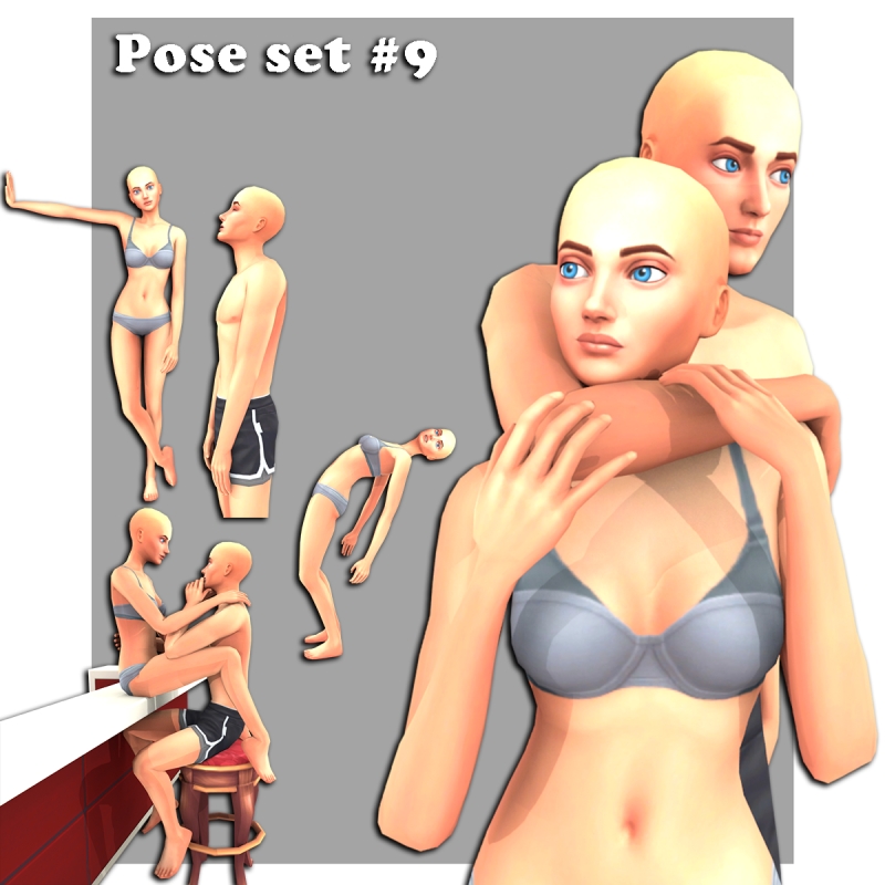 Mix Pose set 9 by simmer_creator - The Sims 4 Custom Content