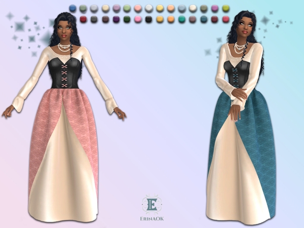 Mix ErinAOK Womens Arabella Gown 062926 - The Sims 4 Custom Content